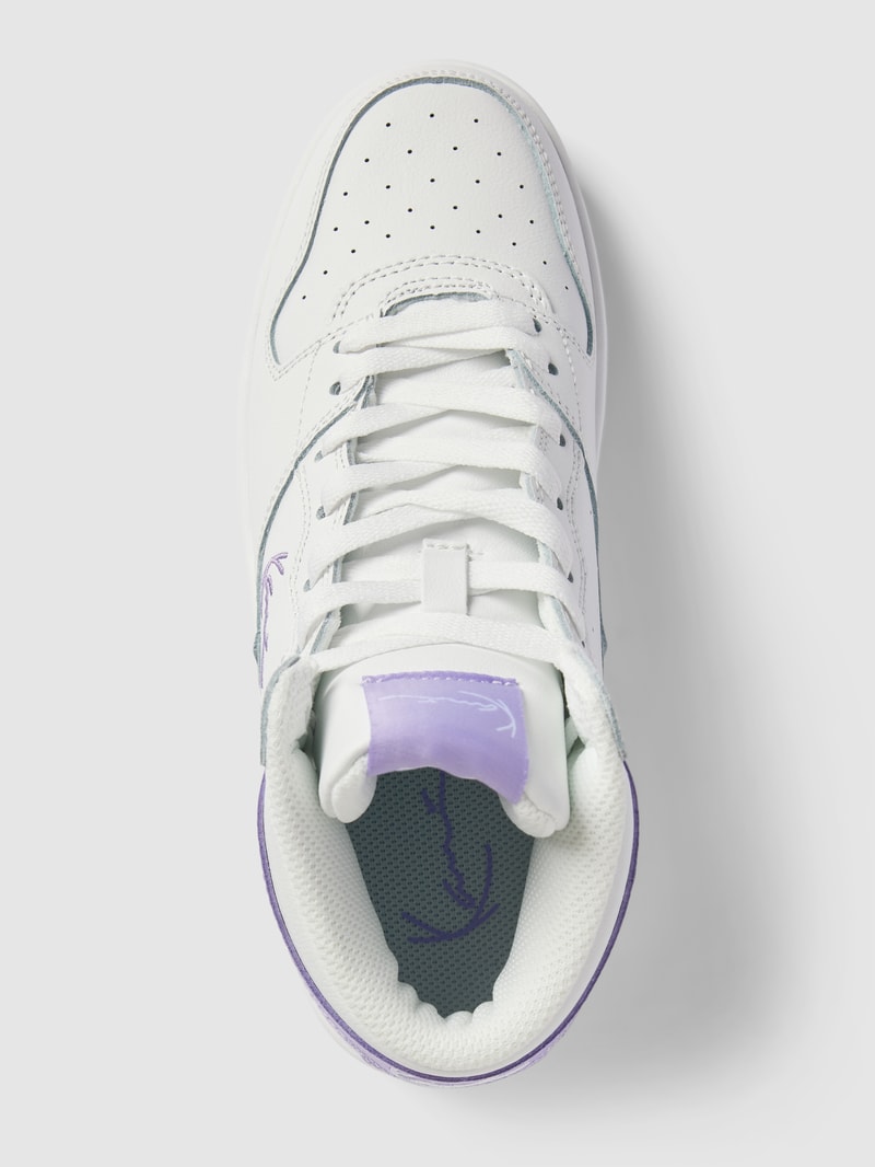 High Top Sneaker mit Label-Details in weiss