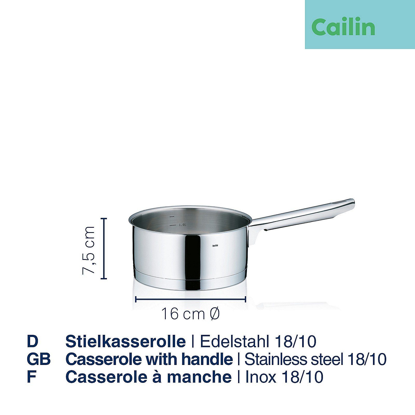 kela Kasserolle Cailin, Induktion, backofenfest bis 180°C, spülmaschinenfest