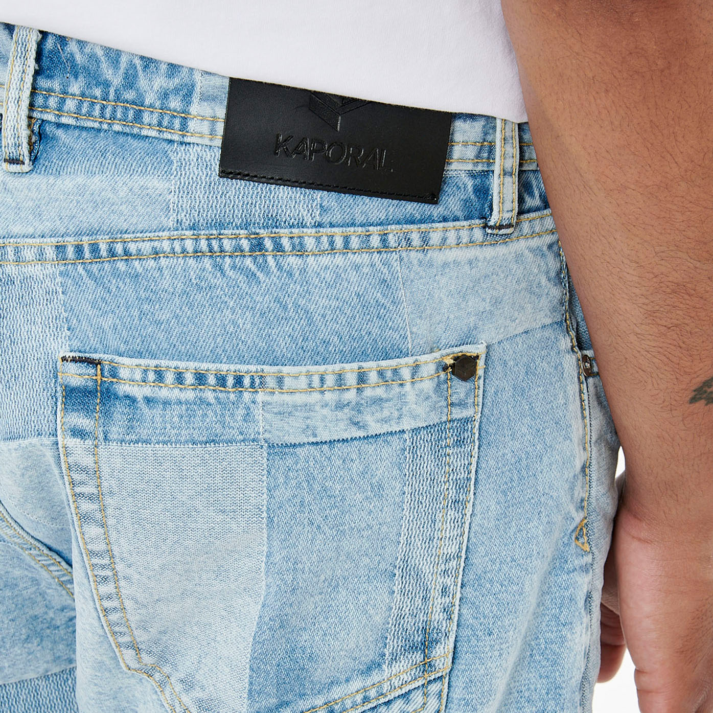 EDEN   Short loose patchwork homme