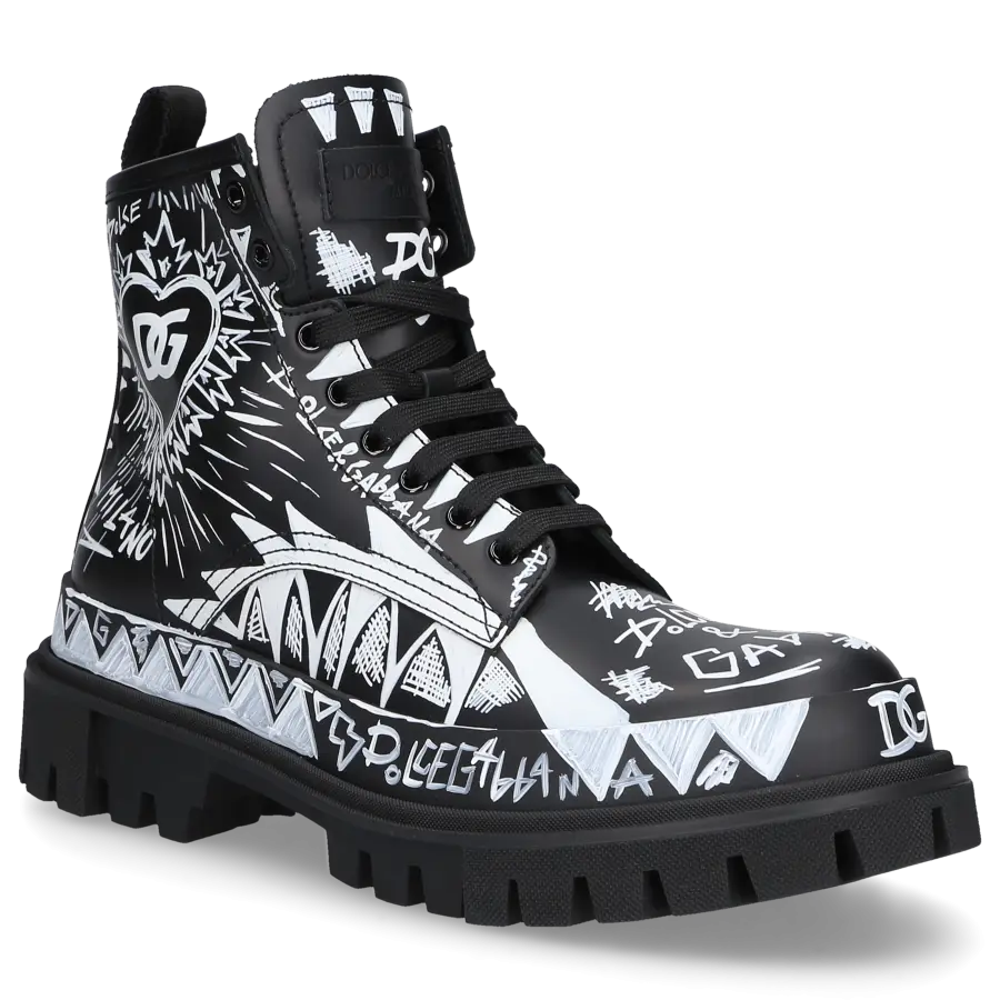 Dolce & Gabbana - Stiefeletten HI TREKKING Kalbsleder - schwarz