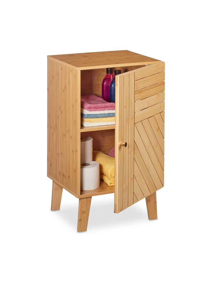 relaxdays Bambus-Badschrank in Natur - (B)40 x (H)70 x (T)37 cm günstig kaufen onesize