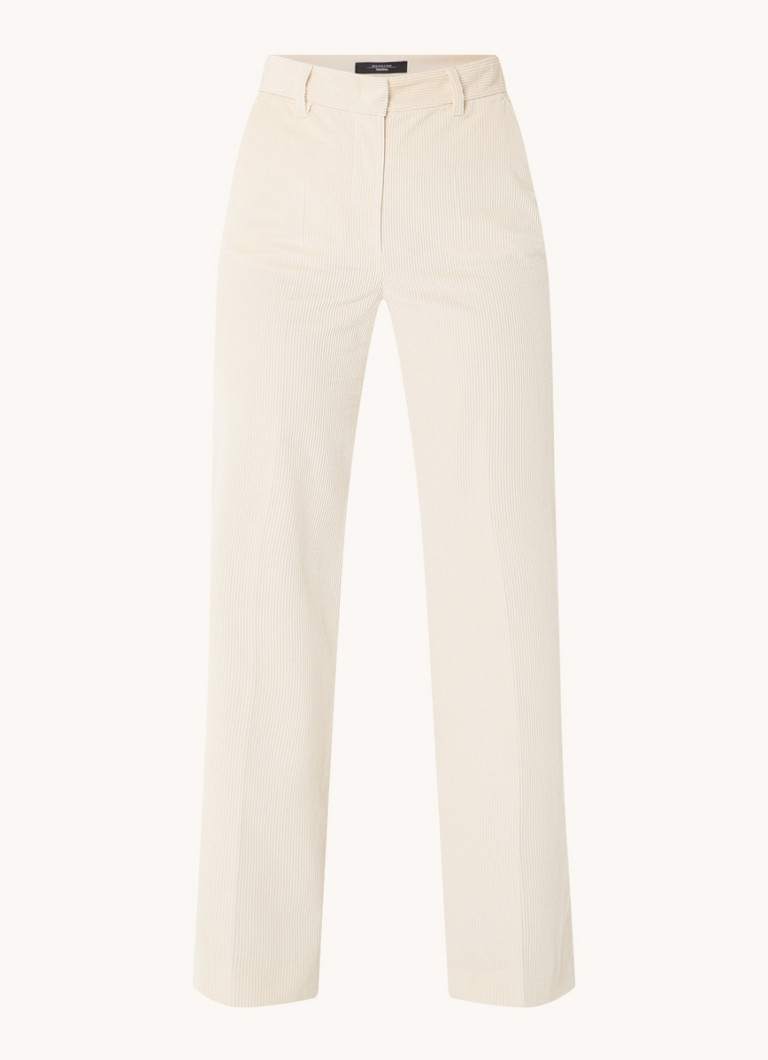 MaxMara Tania high waist wide fit corduroy trousers with side pockets
