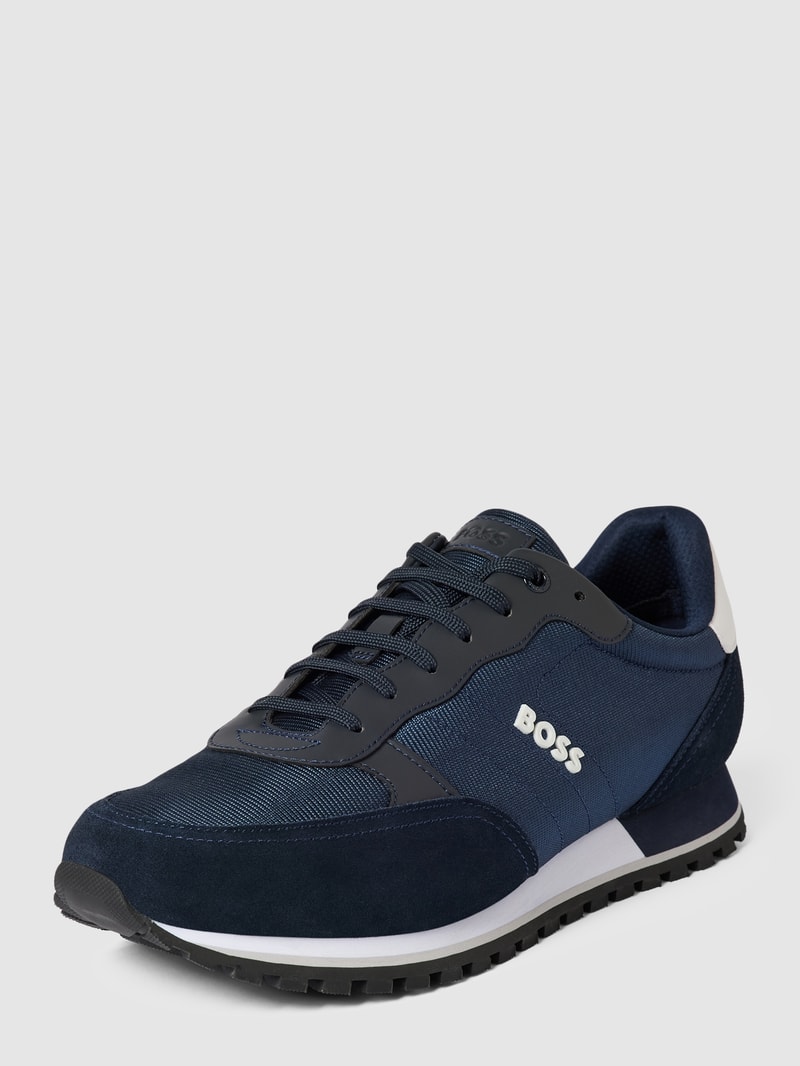 Sneaker mit Label-Applikation Modell 'PARKOUR' in marineblau