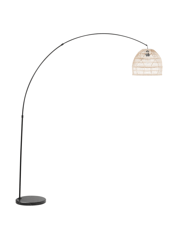 Beliani Stehleuchten GUAVIARE in /Beige/Schwarz - (W) 33 x (H) 195 x (L) 130 cm günstig kaufen onesize