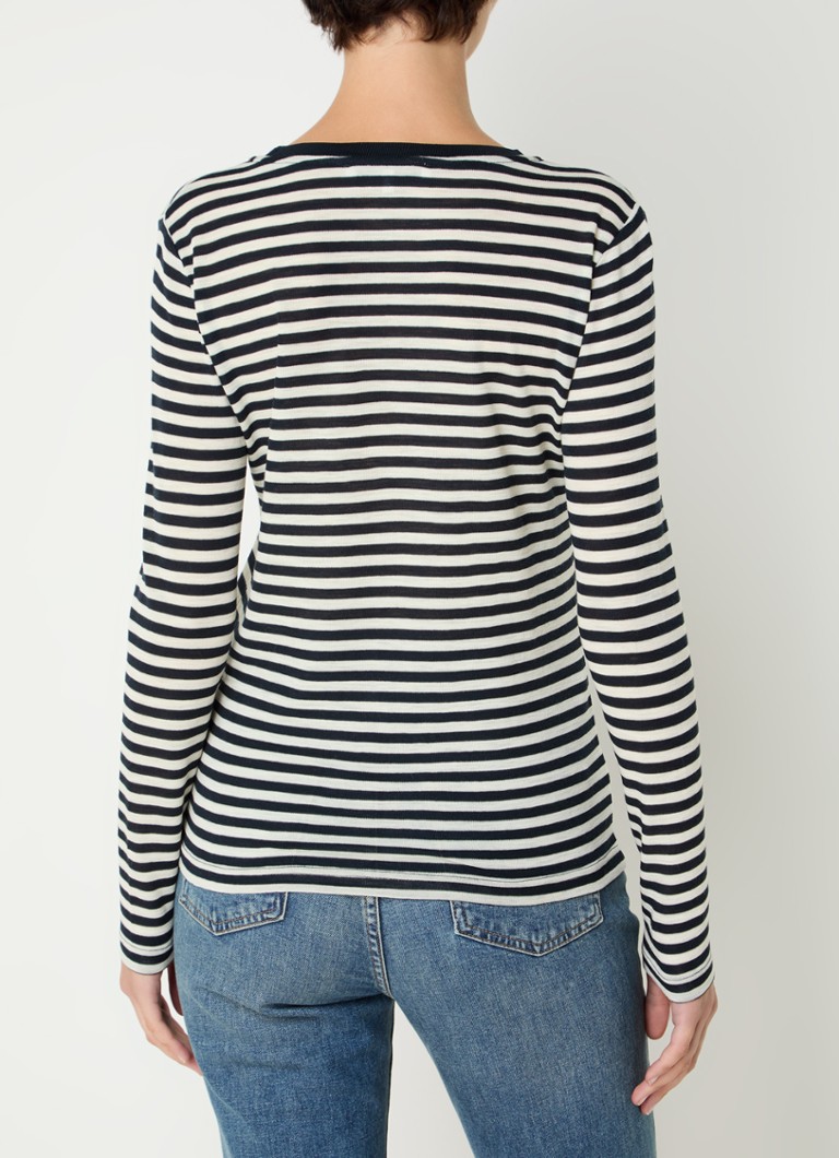 Gerard Darel Athenais long sleeve shirt made of wool with stripe print