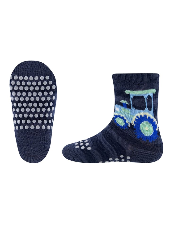 ewers Krabbelsocken Trecker in Blau günstig kaufen