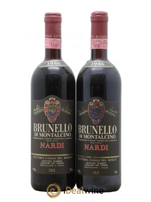 Brunello di Montalcino DOCG Nardi 1986 - Lot de 2 Bouteilles