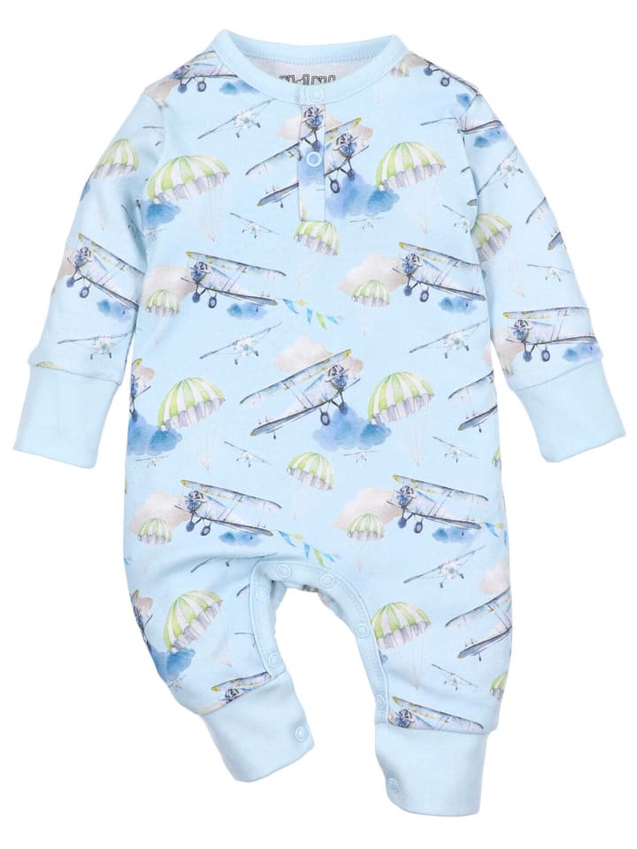Nini Strampler Planes in blau günstig kaufen