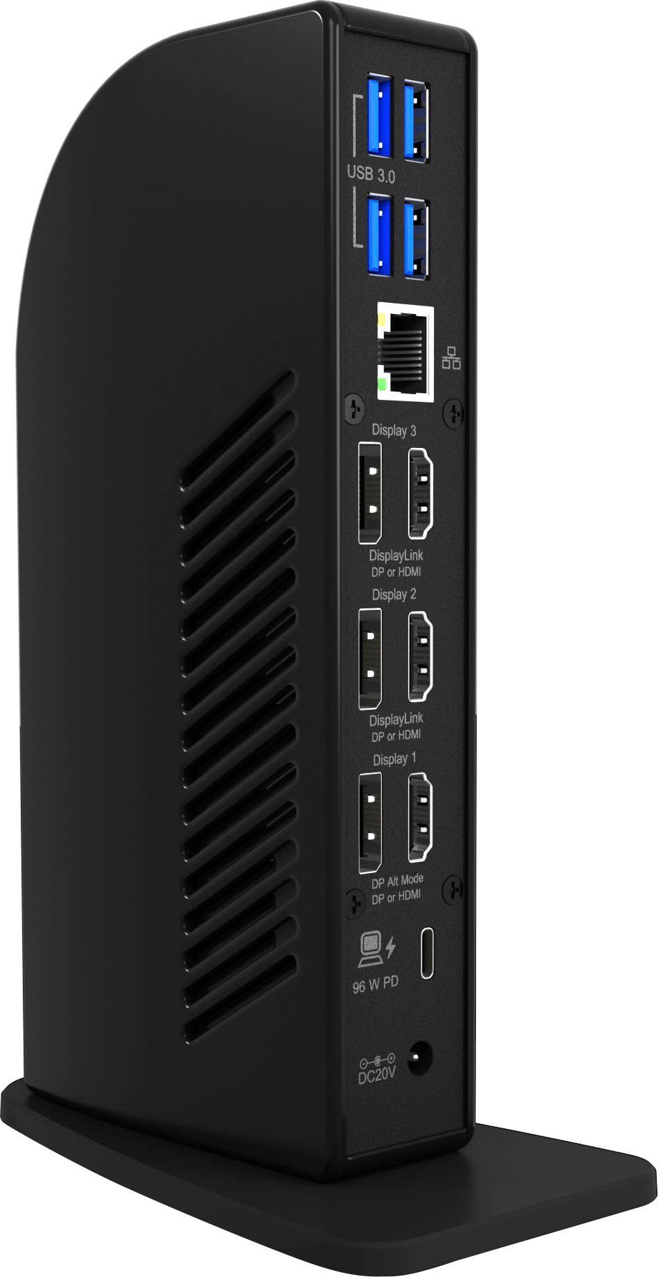 ICY BOX Laptop-Dockingstation ICY BOX USB Type-C DockingStation, mit dreifacher Videoausgabe