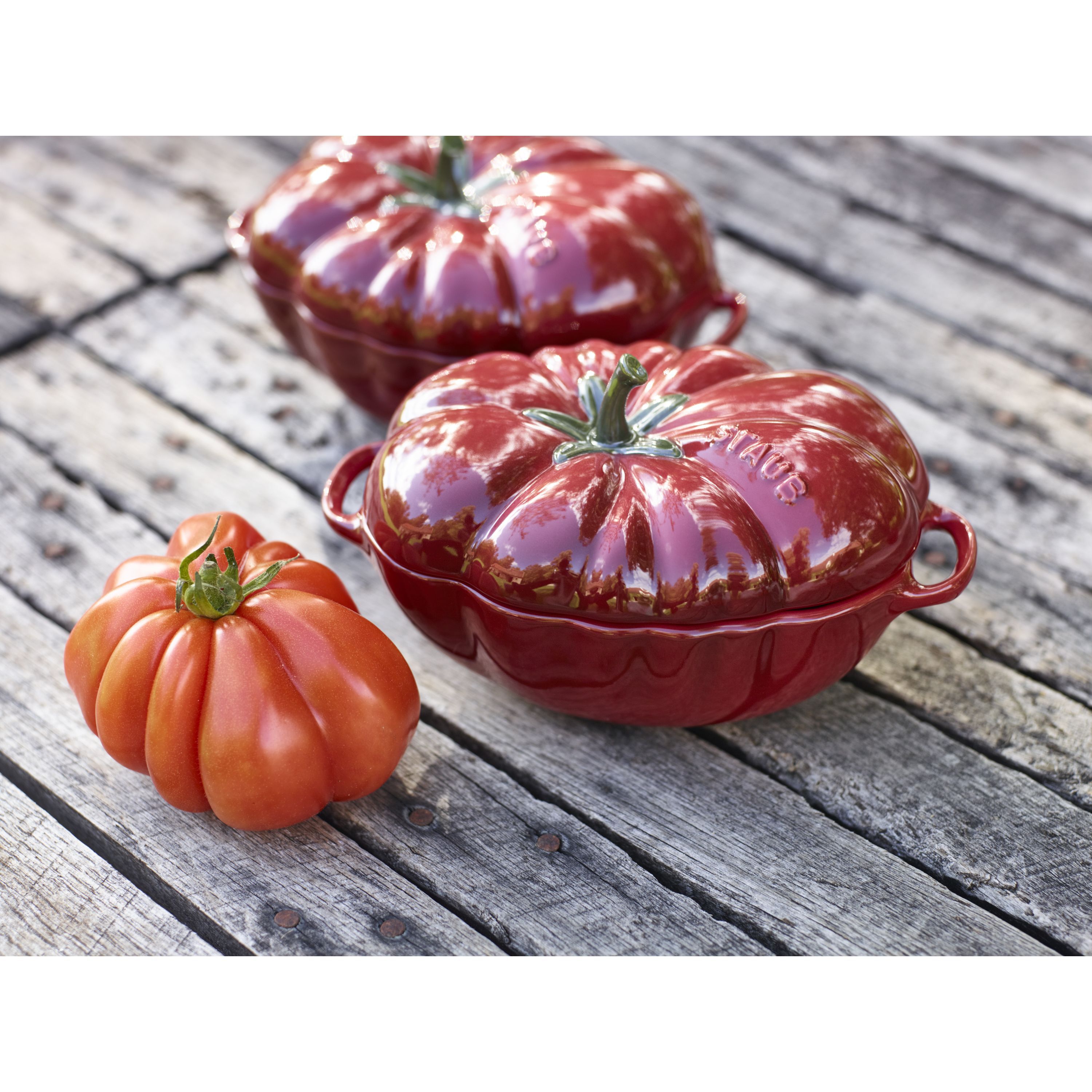 Cocotte 16 cm, Tomate, Kirsch-Rot, Keramik