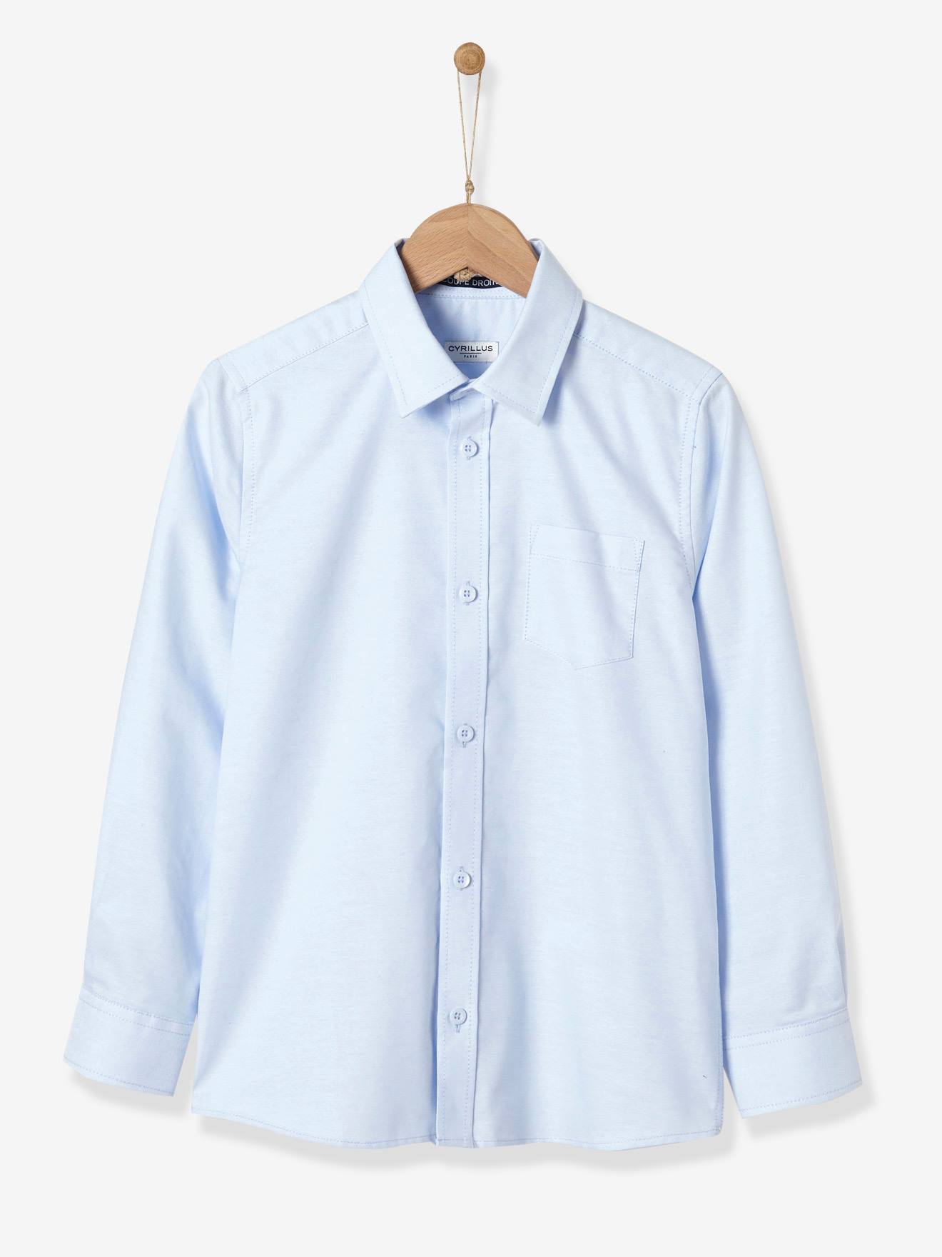 Chemise garçon oxford CYRILLUS bleu clair