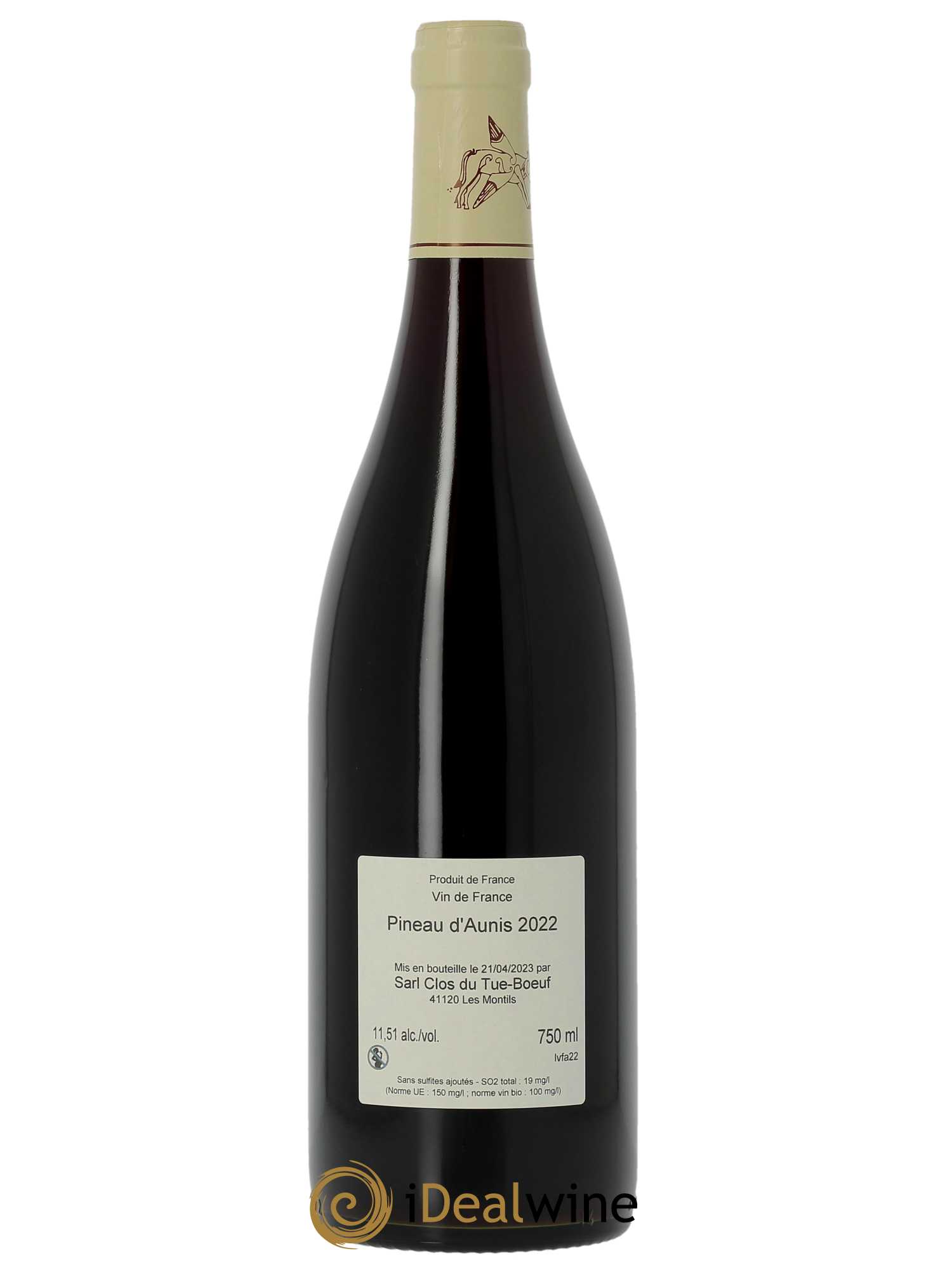Vin de France Pineau d'Aunis Clos du Tue-Boeuf  2022 - Lot de 1 Bouteille