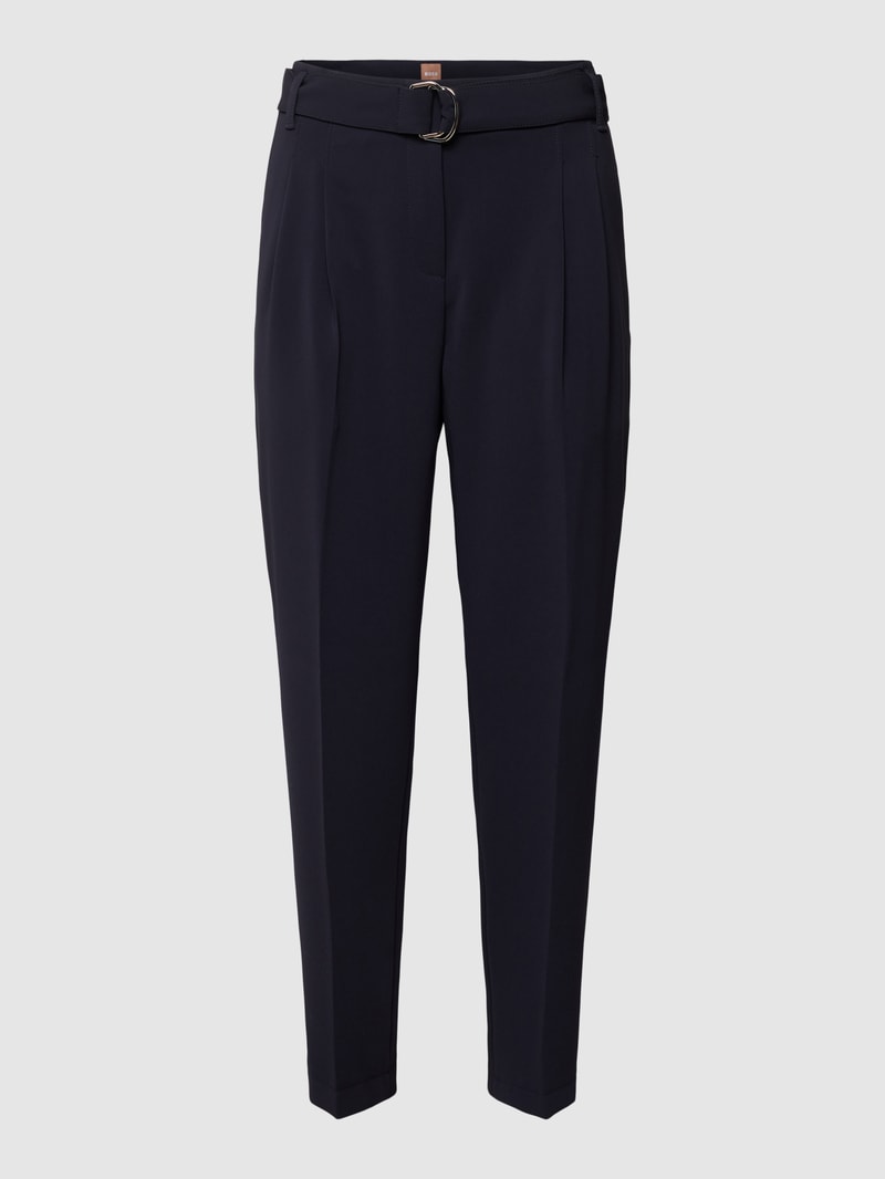 Hose mit Stoffgürtel Modell 'Tapia' in marineblau