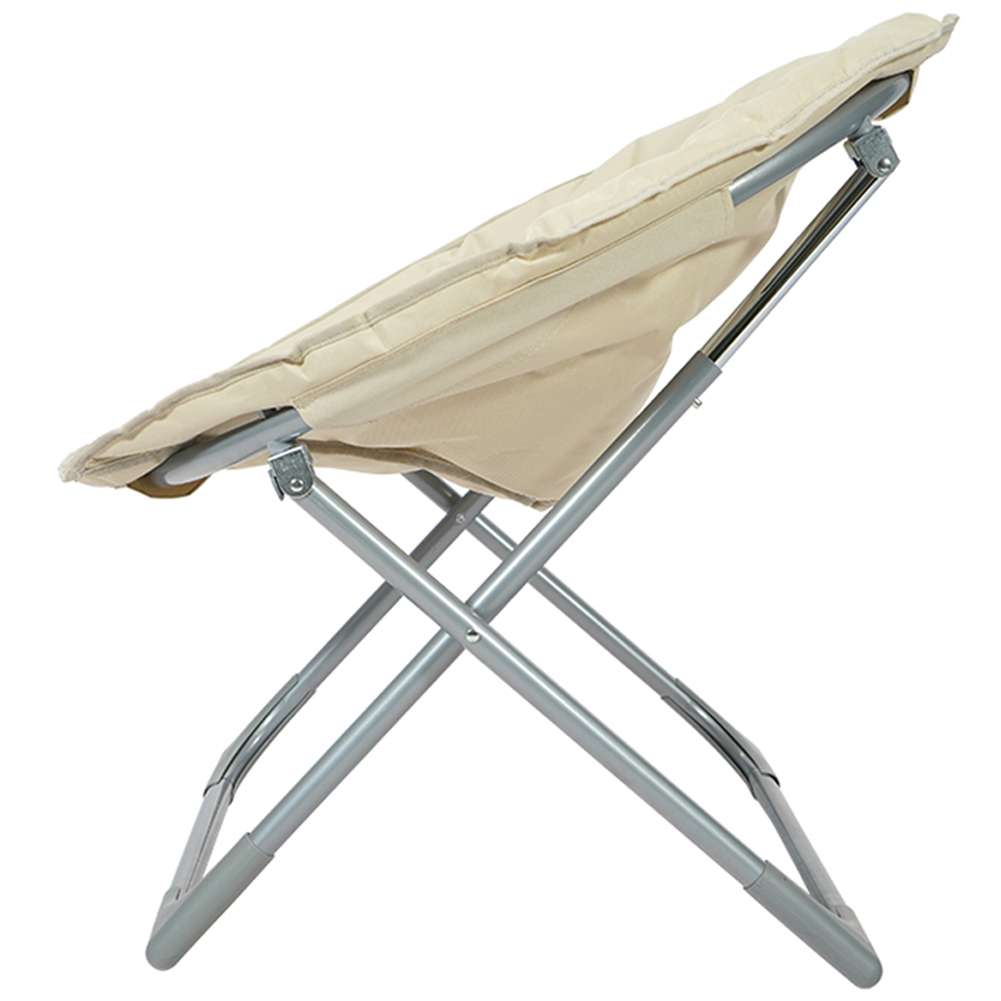 BIXENTE faltbarer Lounge Klappsessel creme