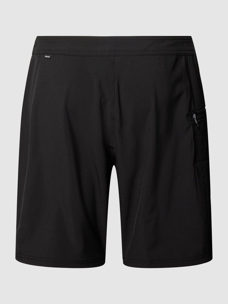 Badehose mit Label-Detail Modell 'MIRAGE' in schwarz