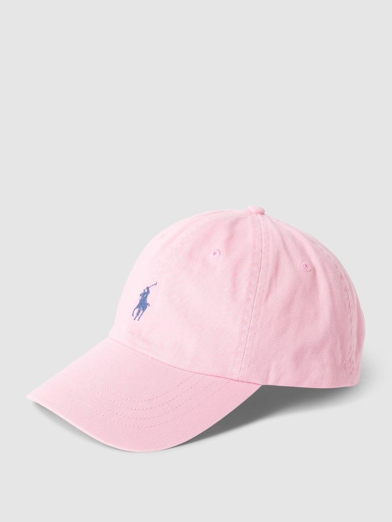 Basecap mit Logo-Stickerei und verstellbarem Riegel in rosé