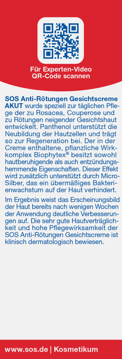Anti Rötungen Gesichtscreme, 50 ml