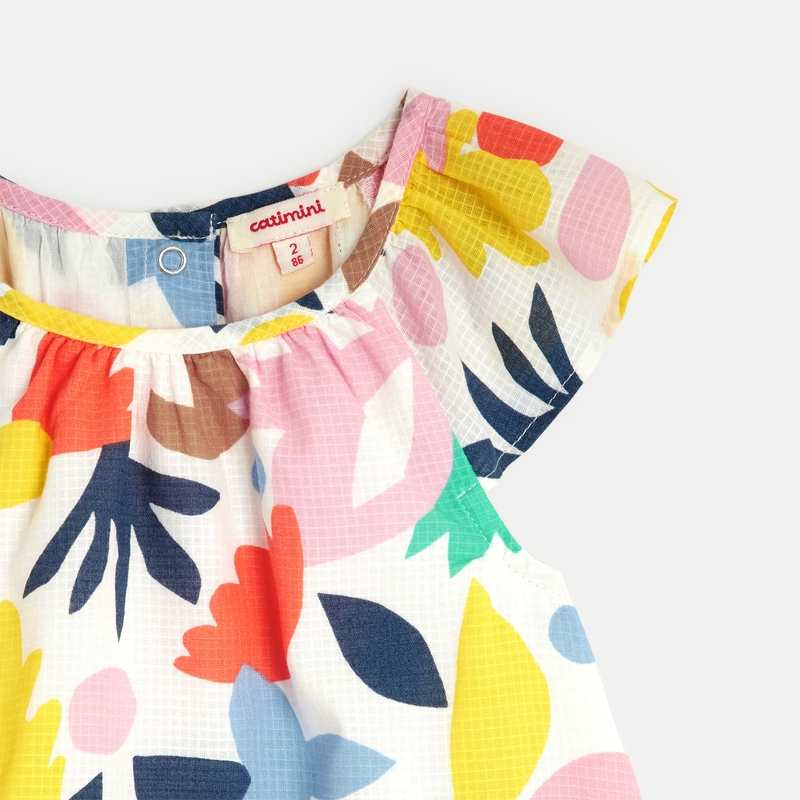 Robe bébé fille à motifs abstraits blanche Catimini
