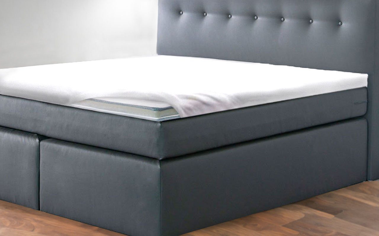 Matratzenauflage extra für Topper mit Nässeschutz aus Baumwoll-Jersey 5-7 cm (1074T) Castejo, Rundumgummizug,feuchtigkeitsundurchl.,milbendicht,Allergiker geeignet