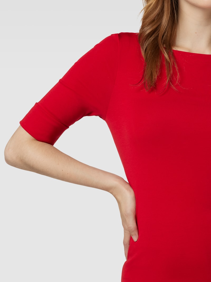 Longsleeve mit U-Boot-Ausschnitt Modell 'JUDY' in rot