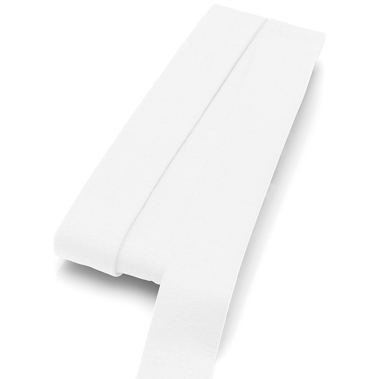 buttinette Jersey-Einfassband, weiß, Breite: 2 cm, Länge: 3 m