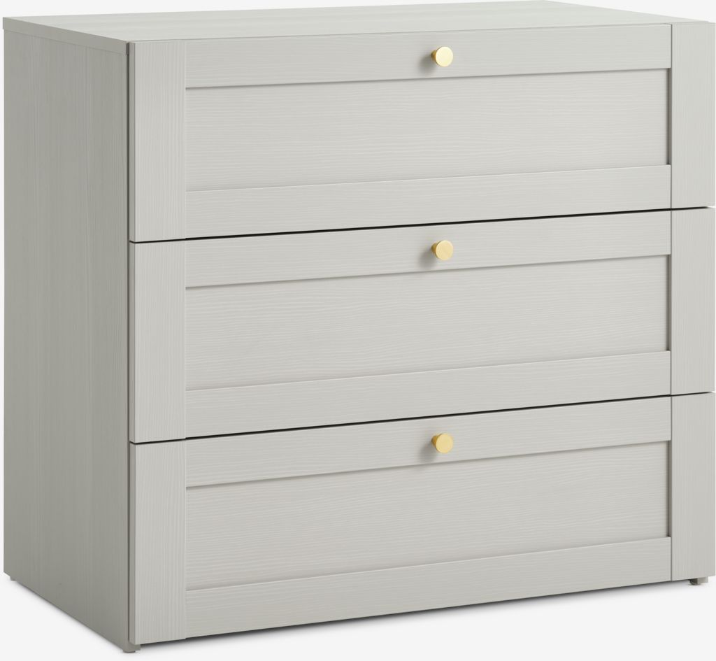 FRAMLEV FRAMLEV Kommode mit 3 Schubladen, grau