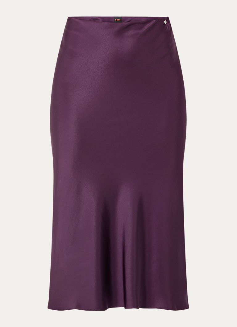 Fustă midi din satin Visos de la HUGO BOSS