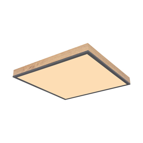 LED-Deckenleuchte Holzoptik, quadratisch