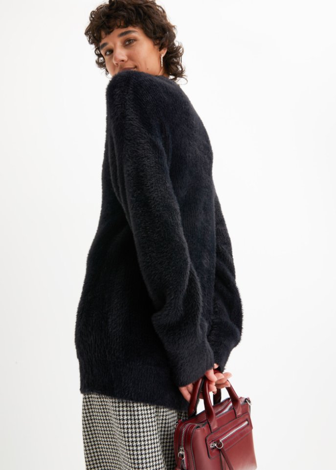 Pullover mit Hairy-knit