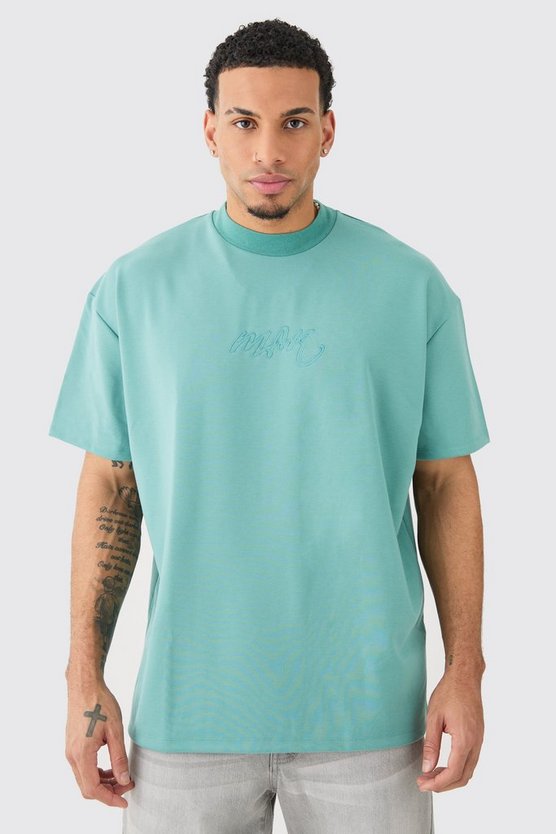 Oversize Premium T-Shirt mit Stickerei
