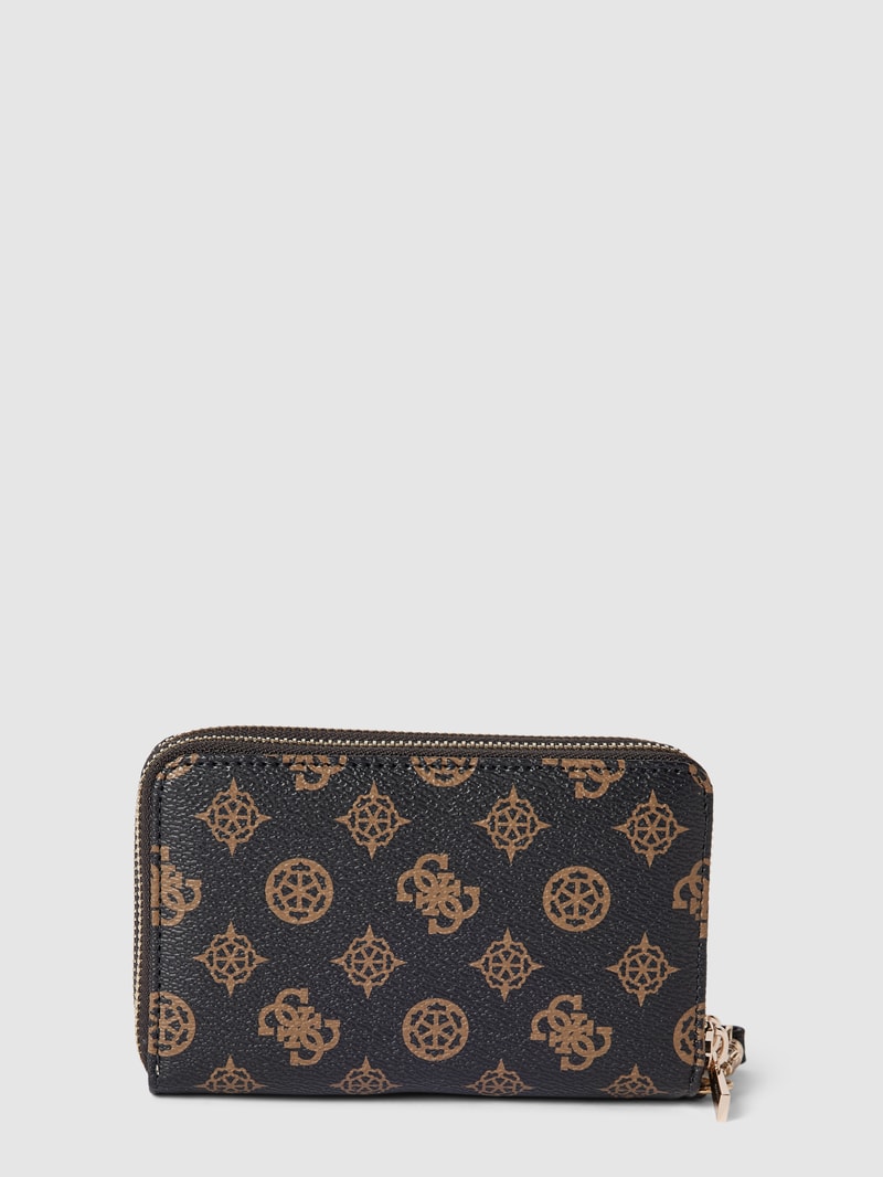 Portemonnaie mit Logo-Details Modell 'LAUREL' in schokobraun