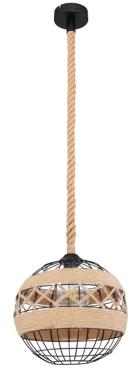 Globo Lighting - ULLEU - Hängeleuchte Metall schwarz, 1x E27
