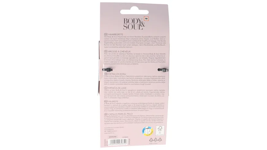 BODY&SOUL Flexible Haarbürste ohne Griff