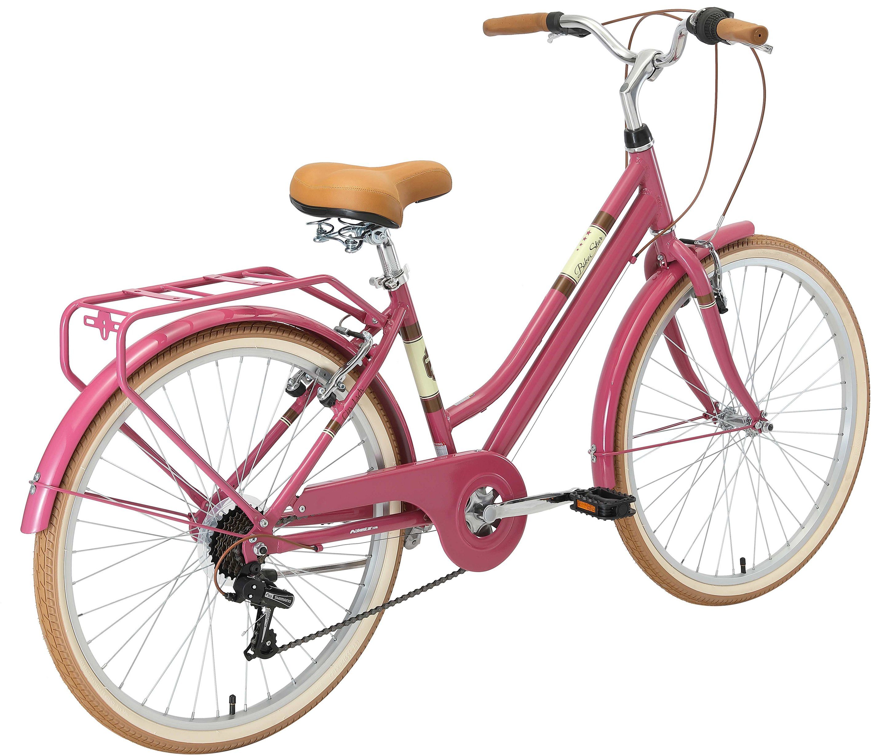 Bikestar Cityrad, 7 Gang Shimano RD-TY21 Schaltwerk, Kettenschaltung