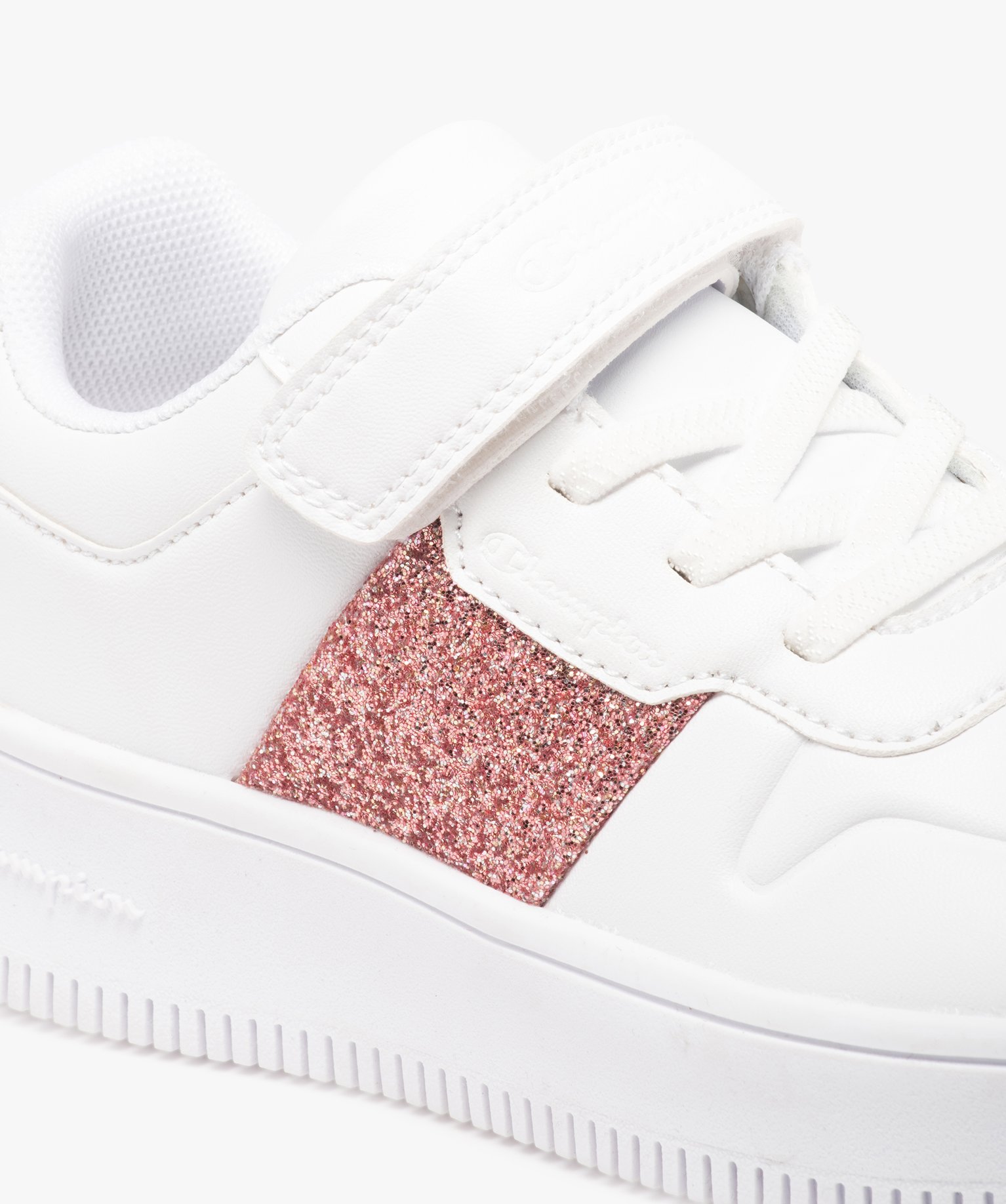 Baskets fille unies à bande pailletée – Champion Rebound blanc | GEMO