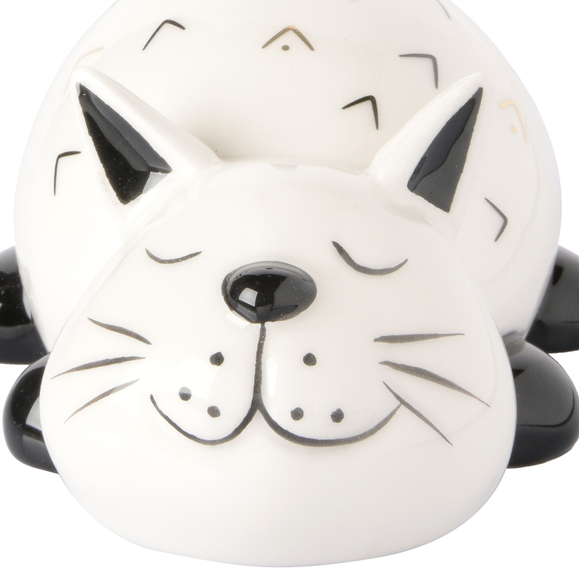 Große Deko-Figur Katze in glänzender Optik