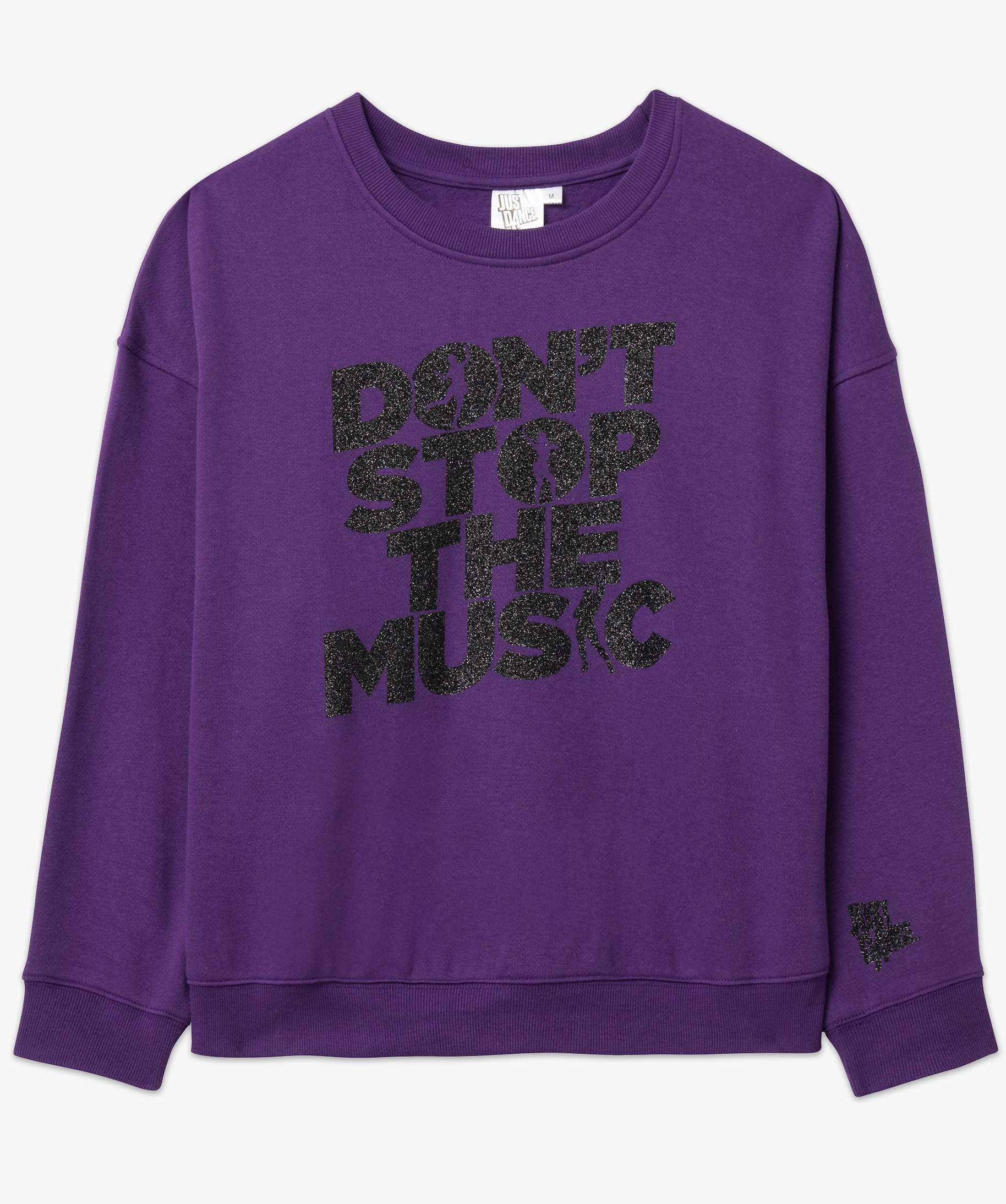 Sweat femme en molleton doux à paillettes - Just dance violet | GEMO