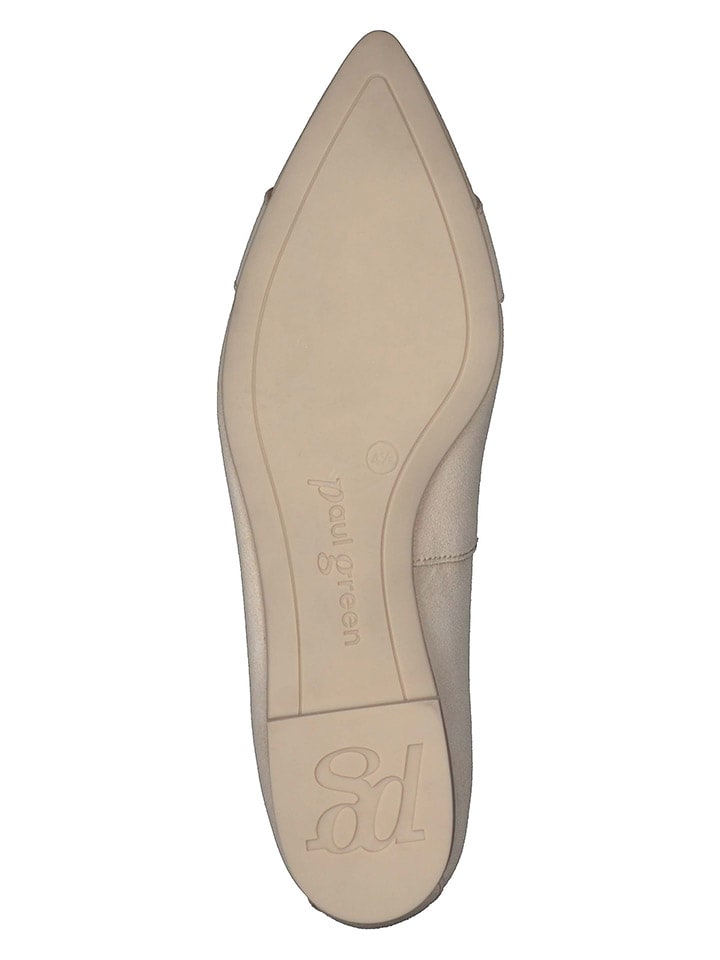 Paul Green Leder-Ballerinas  in Beige günstig kaufen
