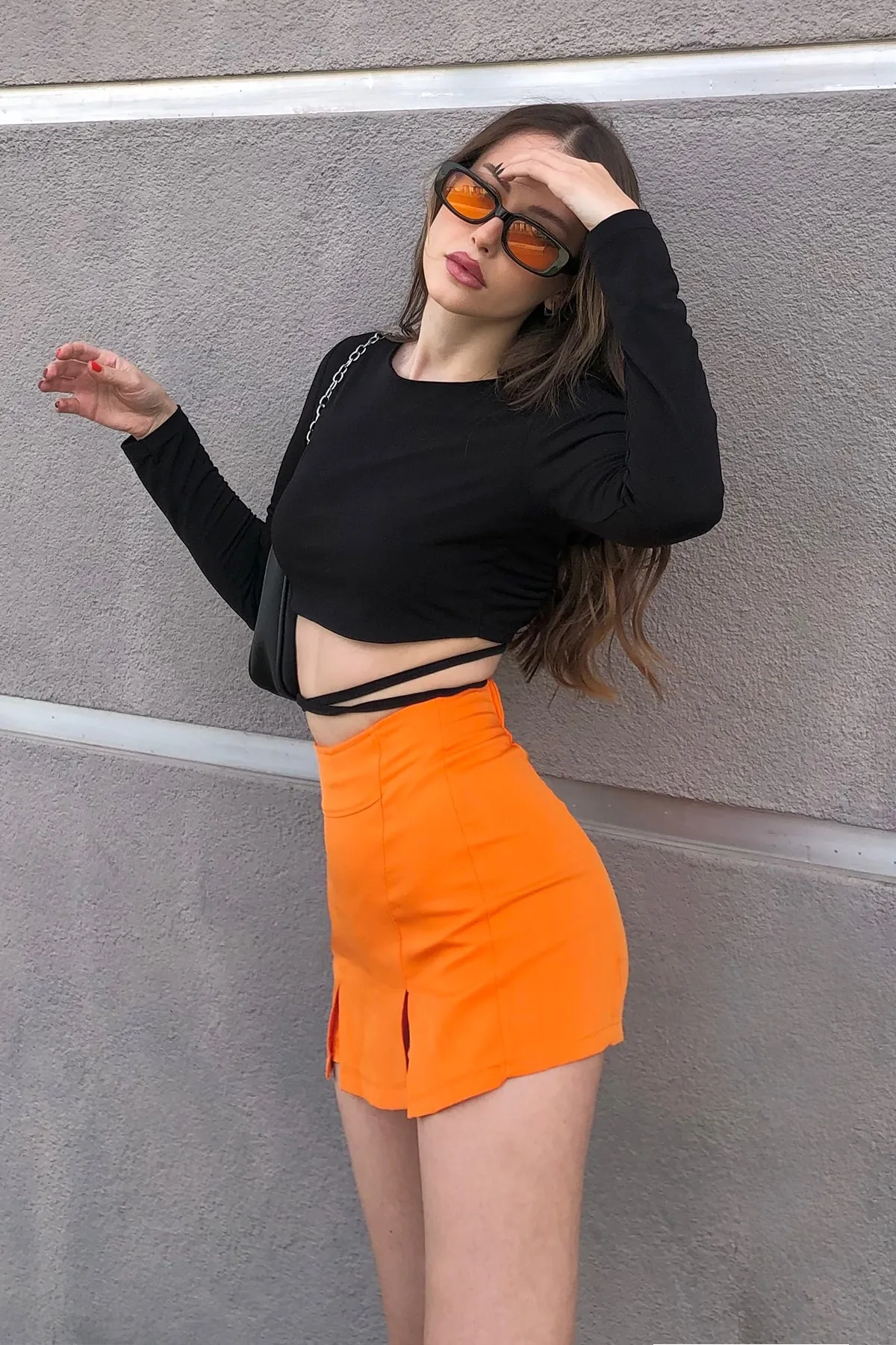 VAGGON  Shorts - Orange - Mittlerer Bund
