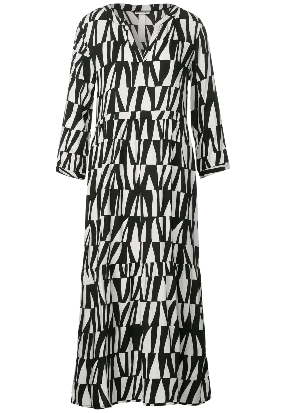 Street One Boho Kleid mit Wellenprint