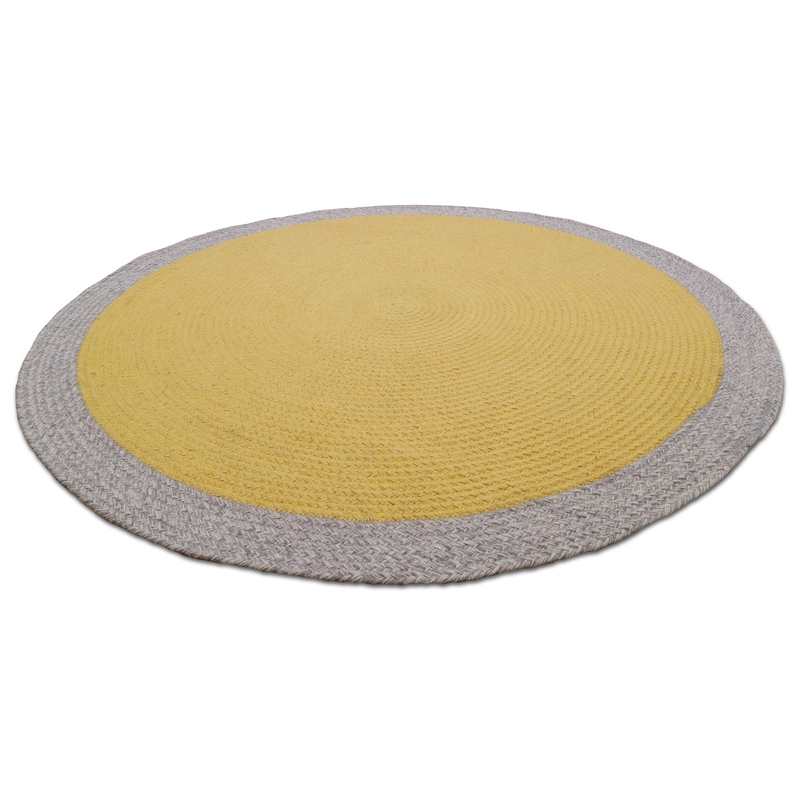 Tapis laine tressée 120cm NOLAN