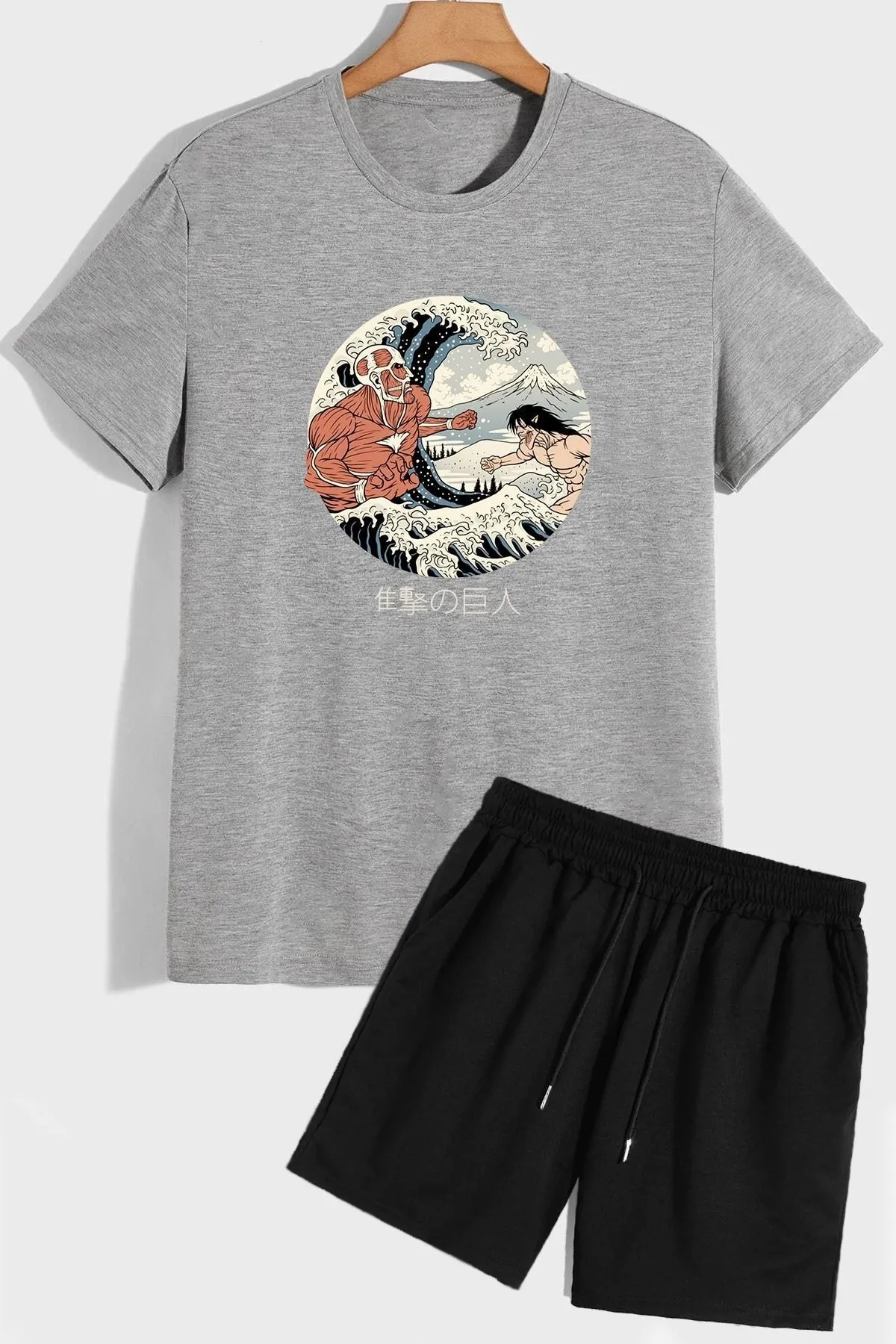 trendypassion  Titan Shorts T-Shirt-Trainingsanzug-Set