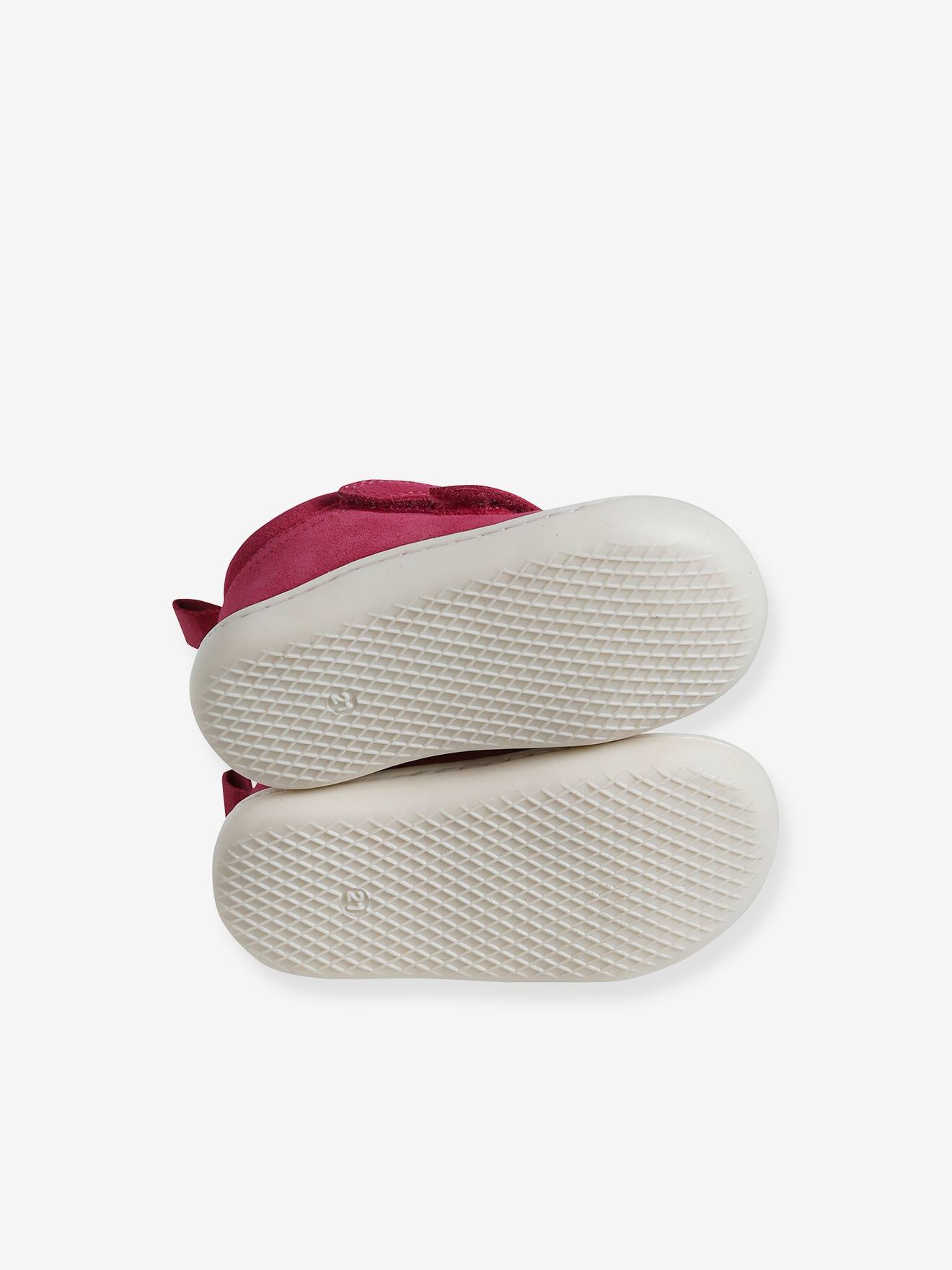 Vertbaudet Baby Lauflern-Boots mit Klett - bordeaux