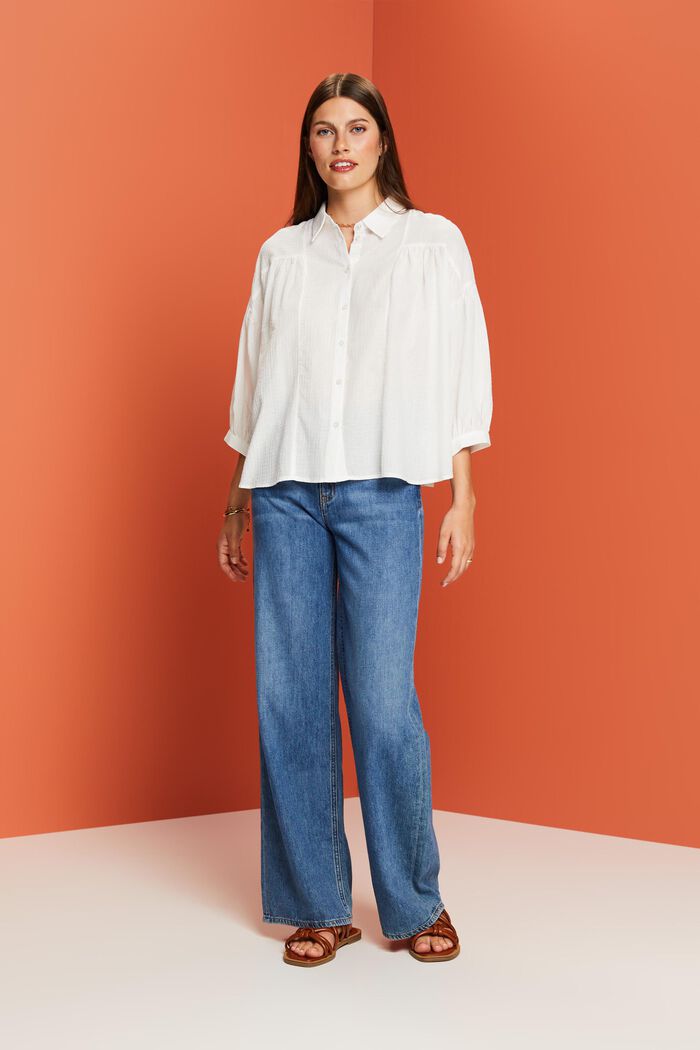 Oversize-Bluse, 100 % Baumwolle