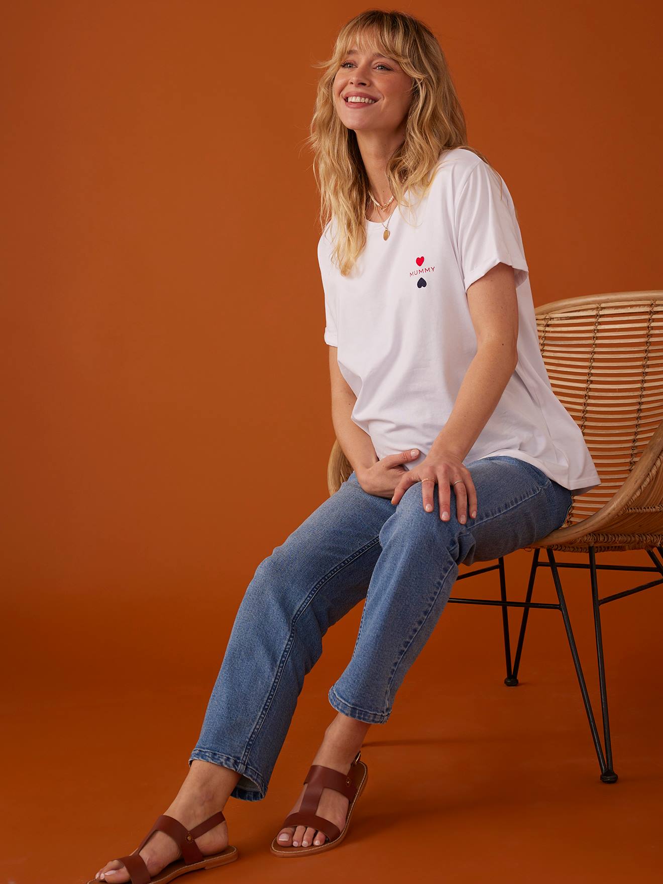 Envie de Fraise T-Shirt für die Schwangerschaft ENVIE DE FRAISE mit Bio-Baumwolle - weiß