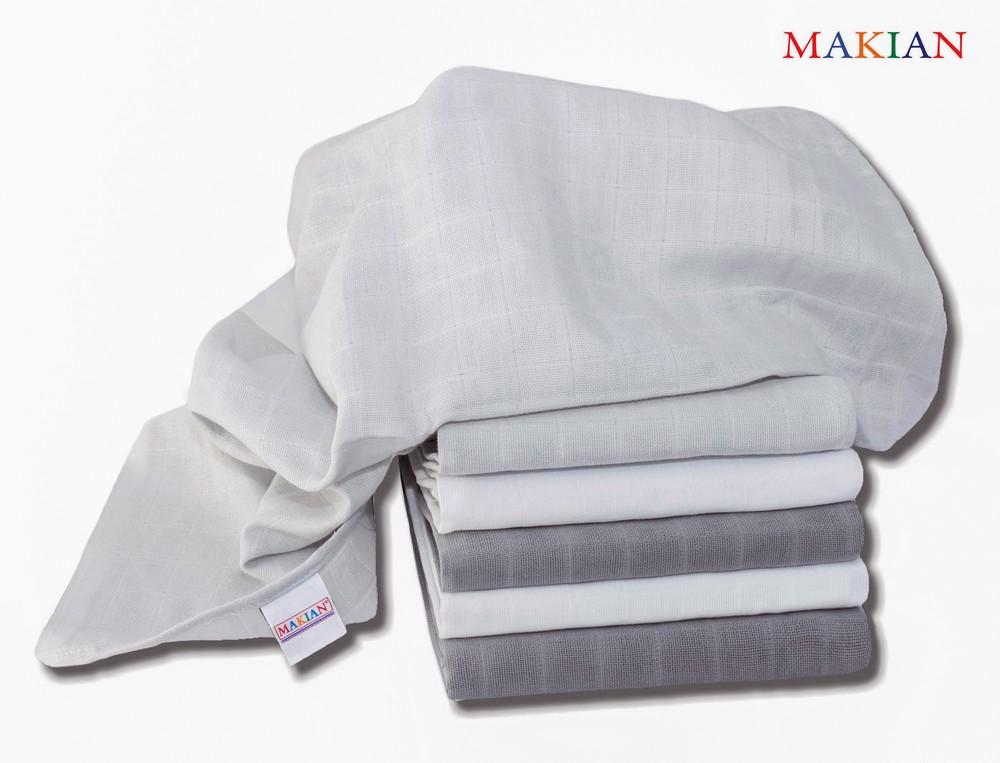 Makian Mullwindeln, 6er Set, sortiert, 70x70cm, unisex