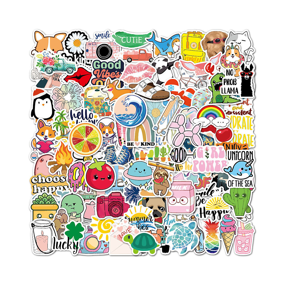 Aufkleber Sticker 100 Stück für Kinder