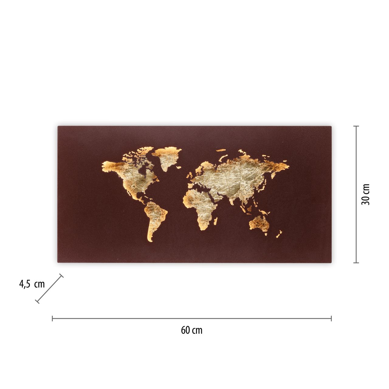 Paul Neuhaus LED Wandleuchte MAP, 1x LED-Board/25,00 Watt. Rechteckig, Farbe: Rost