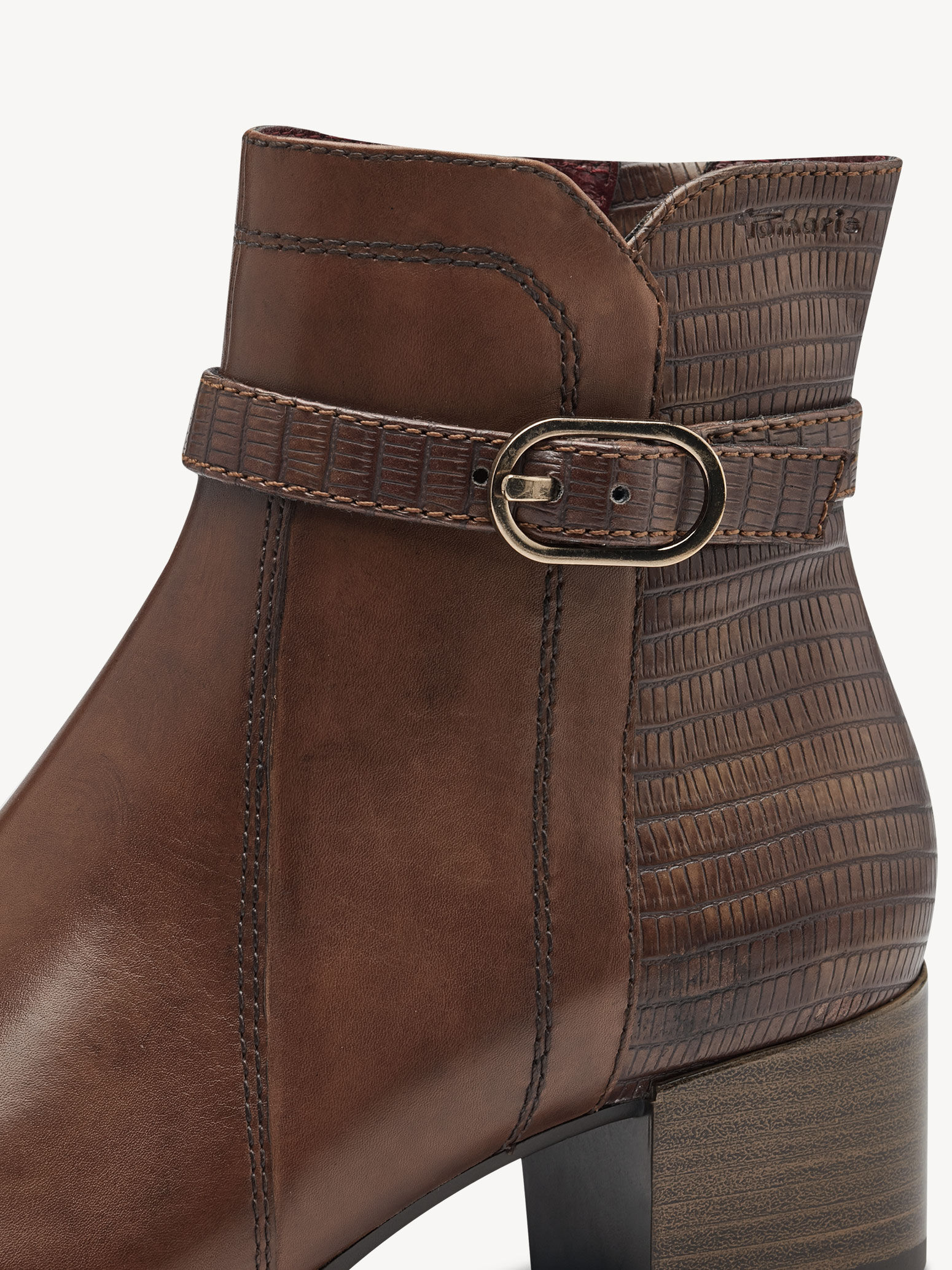 Bottine en cuir - marron