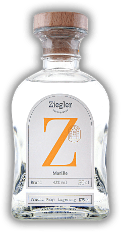 Ziegler Marille Brand 0,5 Liter Ziegler Marille Brand 0,5 Liter  0,5	 Liter - Vol 43%